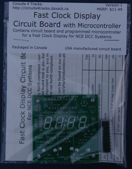 Fast Clock Display Circuit Board with Microcontroller