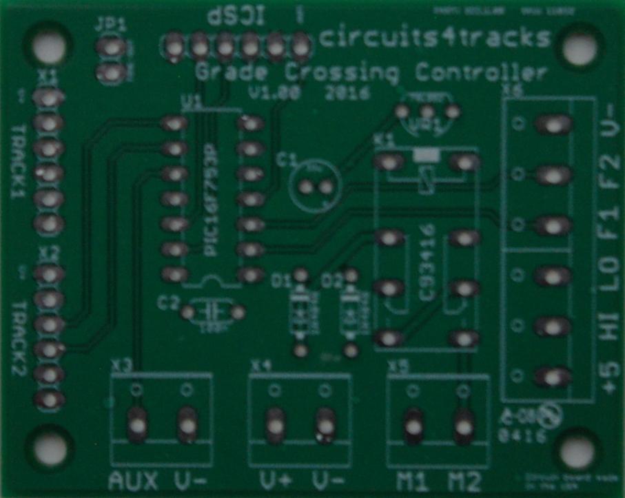 Grade Crossing Controller Circuit Board with Microcontroller