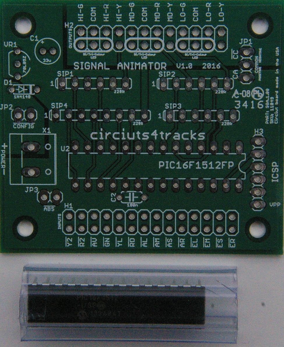 Signal Animator Circuit Board with Microcontroller