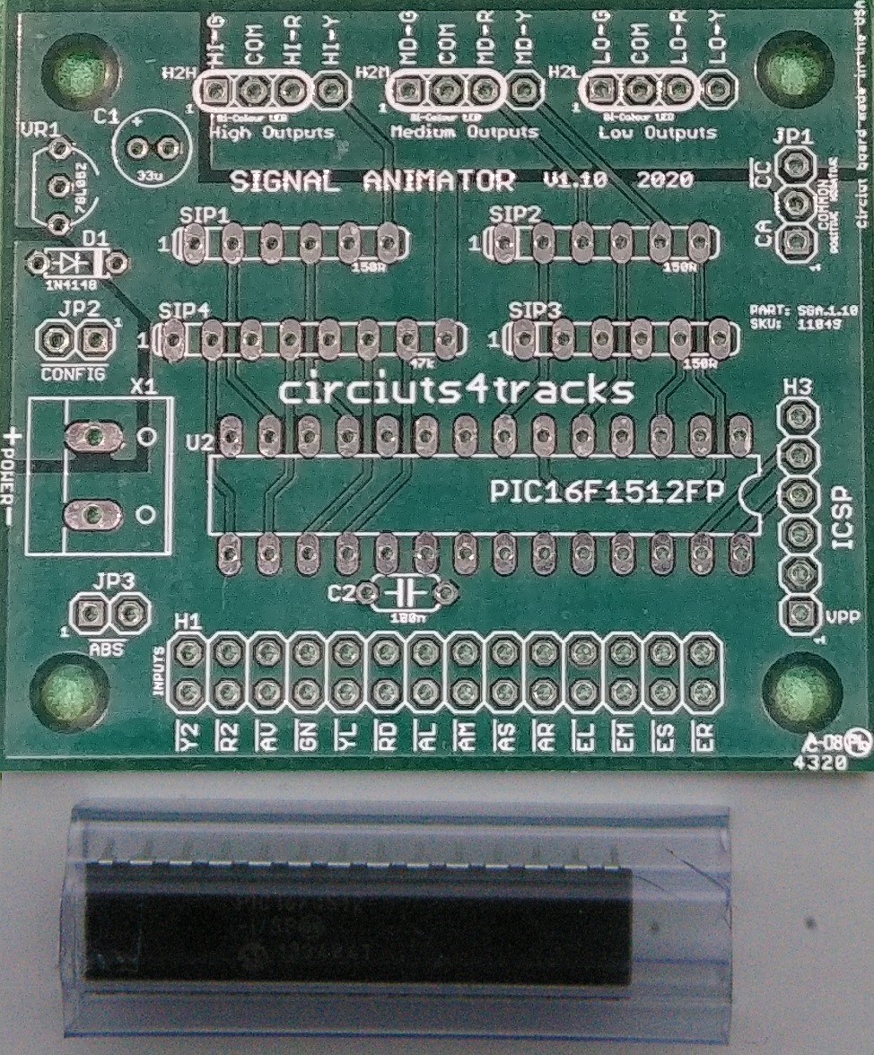 Signal Animator Circuit Board with Microcontroller